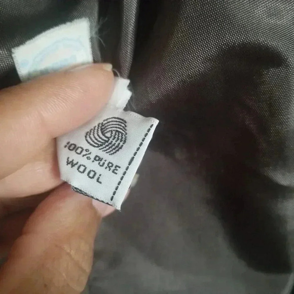 Talbots Vintage Women's Wool Herringbone Grey Bomber Jacket  Sz 11/12 - Picture 10 of 15